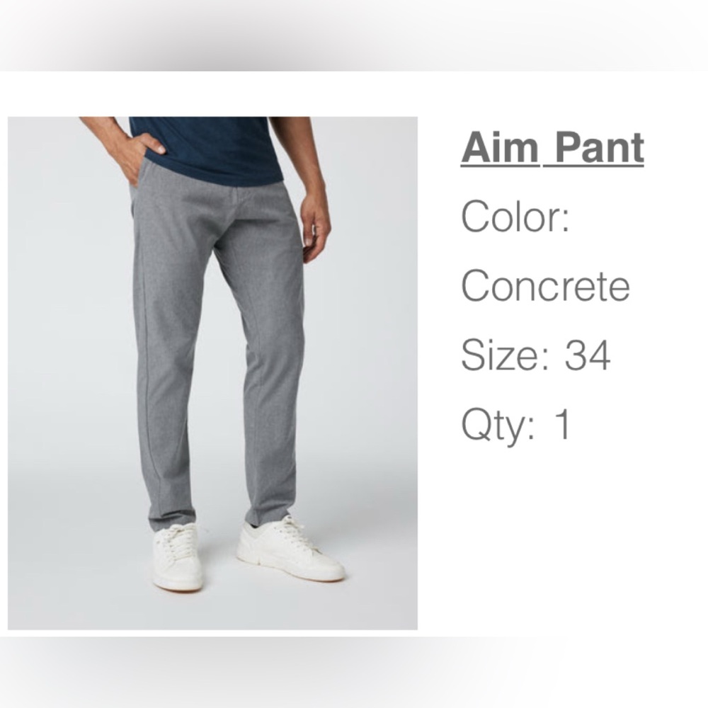 Vuori Concrete Gray Chinos